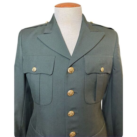 US Army Uniform Jacket By DeRossi & Son Sz. 37R - Picture 2 of 11